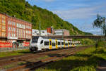 Der Siemens Desiro ML  (460 002-9/860 002-5/460 502-8) der trans regio (MittelrheinBahn) fährt am 28.04.2018 ,als MRB 26 MittelrheinBahn (Köln – Bonn – Koblenz – Boppard