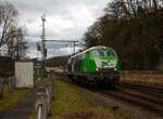 Die AIXrail 485 alias 218 485-1 (92 80 1218 485-1 D-AIX) der AIXrail GmbH fährt am 23.03.2023 auf Tfzf (Triebfahrzeugfahrt) bzw.