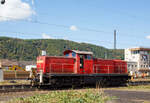 Die 294 683-8 (98 80 3294 683-8 D-DB), ex DB 294 183-9, ex DB 294 183-9, eine remotorisierte V 90 der DB Cargo AG, steht am 02.09.2020 im Bf Niederlahnstein.