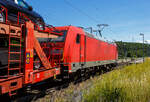 Die 185 388-6 (91 80 6185 388-6 D-DB) der DB Cargo AG fährt am 28 Juni 2024 mit einem beladenen Autotransportzug (Wagen der Gattung Laaeffrs 560.1) Gattung Laaers 560.1 der DB Cargo Logistics