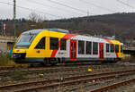 Der VT 205 Abp (95 80 0640 105-2 D-HEB), in Alstom Coradia LINT 27 der (Hessische Landesbahn), erreicht am 04.12.2021, als RB 90   Westerwald-Sieg-Bahn  (Siegen - Au/Sieg - Altenkirchen - Westerburg),