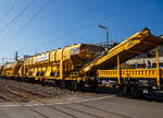 Die Plasser & Theurer Materialfrder- und Siloeinheit MFS 40 S (Endladung nach unten ins Gleis mglich), Nr.