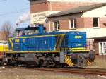 MWB 2104 beim Rangiern im Bahnhof Wismar sie fuhr spter nach Btzow.(05.03.2011)