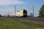 ET 445.100 (445 100-1) ODEG - Ostdeutsche Eisenbahn GmbH als RE2 (RE 37376) von Wittenberge nach Cottbus in Vietznitz.