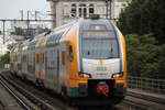 ODEG-Kiss ET 445.115 als RE2 von Cottbus nach Wittenberge bei der Durchfahrt an der S-Bahnstation Berlin-Tiergarten.05.08.2019