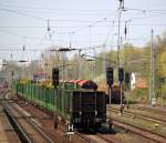 Voll Haus im Bahnhof Rostock-Bramow im Hintergrund eine unbekannte SBB-Cargo 482 die nicht vor kommen wollte.19.04.2014