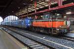 SNCF Y 8110 rangiert am grauen 2.Jänner 2025 in Strasbourg Gare Centrale.