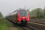 442 351-3 als Kf Leerzug 70120 von Rostock Hbf nach Warnemünde bei der Durchfahrt in Rostock-Bramow.18.05.2019