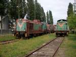 Nicht mehr bentigte Rangierloks der Baureihe SP42 standen zahlreich am 07.August 2010 im Depot Szczecin Port Centralny.