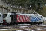 Als Zug Lok verlsst EU43 007 der Rail Traction Campony, mit einem Lokzug den Bahnhof am Brenner in Richtung Bozen.