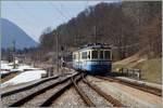 Der SSIF ABe 6/6 34  Piemonte  verlässt Re als Regionalzug nach Domodossola.