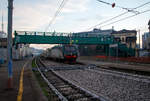 Die rechtsaubere Trenord E.464.255 (91 83 2464 255-5 I-TN), eine Bombardier TRAXX P160 DCP, am 29.12.2015  mit einem Nahverkehrszug im Bahnhof Milano Porta Genova (Stazione di Milano Porta Genova).