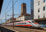 In Domodossola trieft man sie nicht an, aber hier in Bozen…  Der „FRECCIARGENTO“ ETR600.5 (UIC 93 83 0600 405-3 I-TI usw.) der Trenitalia (100-prozentige Tochtergesellschaft der