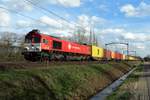 Neuss-KLV mit XR DE 6314 durchfahrt am sonnigen 23 Februar 2021 Boxtel.