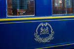 Das CIWL Emblem/Logo an dem ex CIWL Speisewagen WR N° 4249 am 24 Juni 2025 im Het Spoorwegmuseum (bis 2005 NSM - Nederlands Spoorwegmuseum / Niederländischen Eisenbahnmuseum) in Utrecht im