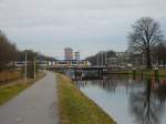 Eisenbahnbr�cke Rijn en Schiekanaal, Leiden 11-02-2011.