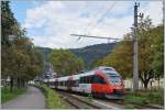 Der ÖBB ET 4024 032-7 zwischen Bregenz Hafen und Bregenz.