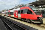Am 31 Mai 2015 steht BB 4124 022 'PANNONIABAHN   in Wiener Neustadt.