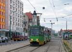 STRASSENBAHNBETRIEBE IN POLEN  Strassenbahn POSEN  Trotz der Inbetriebnahme von neuen Niederflurgelenkwagen bilden auch heute noch immer die alten polnischen Triebwagen aus dem Hause Konstal das