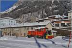 Die SBB FFS Xrotm 491 111 steht etwas verschneit im Bahnhof von Airolo.

21. Jan. 2025