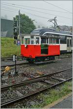 Nun aufgearbeitet, ist die kleine RB Draisine Dm 2/2 N° 3  Biniou  der Blonay-Chamby Bahn auf Probefahrt in Blonay.