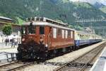 Während das Jubiläum  100 jahre BLS 1913-2013  steht am 30 Juni 2013 BLS 251 mit ein Pendelzug nach Kandersteg in Frutigen.