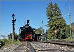 Die G 2x 2/2 105 bei der Bekohlung in Chaulin oder historische Eisenbahn hautnah.