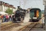 50 Jahre Blonay - Chamby; Mega Steam Festival: Die BFD HG 3/4 N° 3 der Blonay-Chamby Bahn wird in Blonay mit letzten Handgriffen für die baldige Abfahrt Richtung Chaulin bereit gemacht.