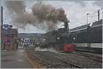 Les chemin de fer disparus - Die verschwundenen Bahnen (Zell - Todtnau 1889 1967) - Die SEG G 2x 2/2 105 der Blonay - Chamby Bahn verlässt mit ihrem Güterzug 10573 Blonay in Richtung Chamby.