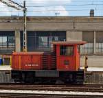 SBB TM IV Diesellok (Rangiertraktoren mit Dieselantrieb) Tm 8795 am 28.05.2012 abgestell in Bulle.