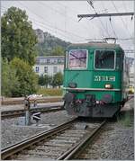 60 Jahre Re 4/4 II - Die BAM MBC Re 4/4 II (UIC 91 85 4420 506-8 CH-MBC) rangiert in Balsthal. 

14. Sept. 2024