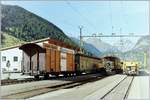 Die RhB Ge 6/6 I 412 rangiert in Zernez.

Sept. 1993
