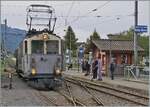 Les chemin de fer disparus - Die verschwundenen Bahnen (LLB 1915- 1967)    Der Leuk Leukerbad Bahn (LLB) Triebwagen mit der Anschrift ABFe 2/4 N° 10 der Blonay Chamby Bahn hat mit seinem