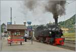 Die SEG G 2x 2/2 105 der Blonay-Chamby Bahn wartet in Blonay auf die Abfahrt nach Chaulin. 

9. Juni 2024