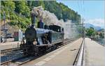 Herrlich rauchend rangiert die Ballenberg Dampfbahn G 3/4 208 in Brienz.