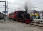 OeBB: Extrazug Balsthal-Oensingen-Balsthal mit der E 3/3 1 (1909) bei der Ausfahrt Oensingen am 31.
