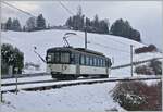 Der MOB Be 4/4 N° 1006 ist bei Planchamps auf der Fahrt nach Montreux. 

22. Jan. 2023