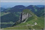 Der Dent de Jaman, die Station Jaman und der Col de Jaman.