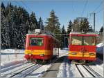 Beh 2/4 und HGe 4/4 der BVB in Col-de Soud.