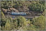 Im Gegensatz zur Ferrovia Vigezzina (SSIF) sieht man bei der FART die älteren Triebwagen eher selten im Einsatz; das Bild zeigt den ABDe 6/6 32 Vallese (Wallis) als Regionalzug 310 kurz vor Pont Brolla.
20. Sept. 2016 
