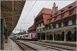 Letzte Aufnahmen des TRAVYS Domino RBDe 560 in Vallorbe bei der Abfahrt in Richtung Le Brassus.