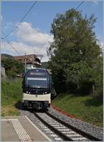 Der MVR ABeh 2/6 7507 hat St-Légier-Villages verlassen und fährt nun weiter Richtung Blonay.