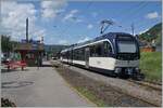 Der CEV MVR ABeh 2/6 7503  Blonay Chamby  steht beim Blonay-Chamby  Empfangsebäude  der Blonay-Chamby Bahn in Blonay.