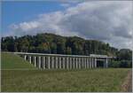 Sehr eindrücklich zeigt sich der 393 Meter lange Gümmenenviadukt über die Saane.