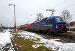 Die an die SBB Cargo International AG vermietete 193 532 „Rhein“ (91 80 6193 532-9 D-SIEAG) der SüdLeasing GmbH (Stuttgart, eingestellt in Deutschland durch Siemens) fährt am