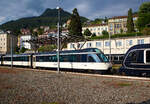 Der vierachsige MOB 1.Klasse Panorama-Steuerwagen Ast 152 „goldenpass“  (ex Arst 152  Panoramic Express -Wagen) ist am 26.