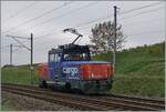 Die Eem 923 023-6 Dent de Vaulion ist kurz vor Auvernier auf der Fahrt in Richtung Neuchâtel.