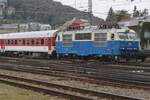 Retrofarbiger ZSSK 350 020 zieht am 17 September 2024 ein Rychlyk nach Zilina aus Bratislava hl.st.