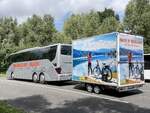 Setra 516 HD von Buck's Reisen aus Deutschland mit Anhänger in Plau am See.