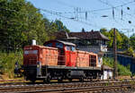 Die 294 785-1 (98 80 3294 785-1 D-DB) eine remotorisierte V 90 der DB Cargo AG rangiert am 07 September 2024 in Kreuztal zu ihrem Abstellplatz.